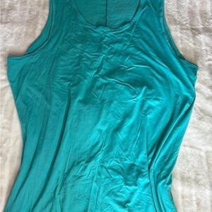 Rouge Helium Fitted Blue Sleeveless Tank Top